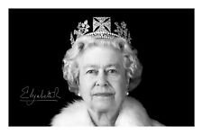 Queen Elizabeth II Signed A4