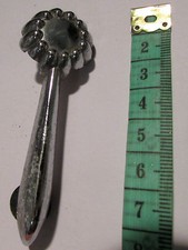 1 x VINTAGE WILSON SILVER CROSS COACH BUILT PRAM BODY BADGE EMBLEM USED - TEAR