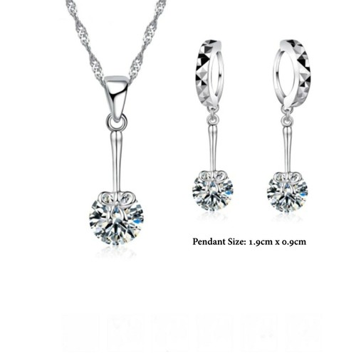 925 silver trendy - silver, crystal