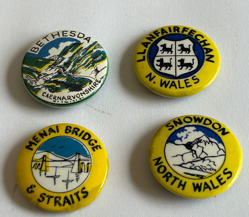 Vintage welsh button badges - 4,,