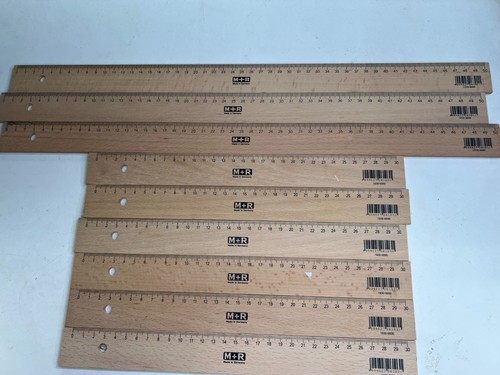 Job lot wooden rules 500mm - wooden,