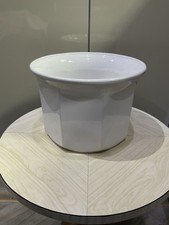 Plant Pot Indoor Large White Glazed 23.5 X 16.5cm 