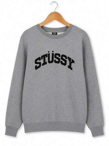 Stussy grey crew neck - grey,