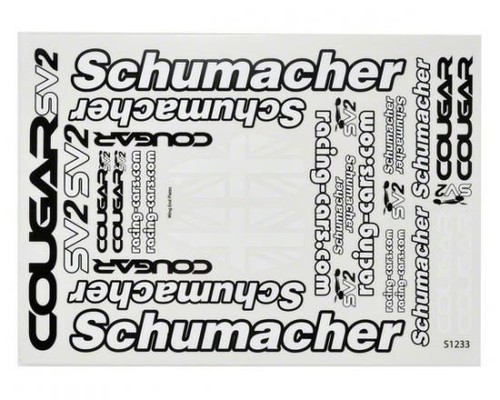 Schumacher decal sheet - schumacher,