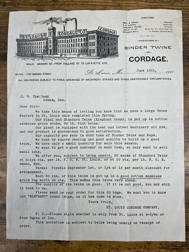 1900 louis cordage co - 1900, st.