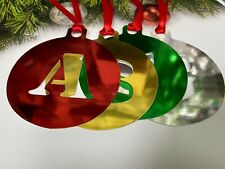 2X Initial Bauble Christmas Tree Hanging Ornament Alphabet Xmas Decoration XBI1a