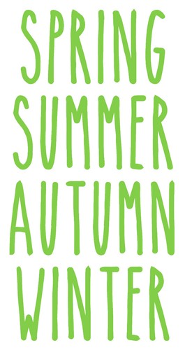 Seasons year vinyl sticker - 4, seasons,