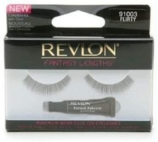 REVLON FANTASY LENGTHS FALSE EYE LASH LASHES & ADHESIVE - FLIRTY (91003)