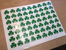  Irish Shamrock x 63 Clover A4 Sheet Of Interior/Exterior Vinyl Stickers