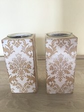 NEW WOODEN SHABBY CHIC CANDLE