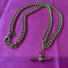 Pierre Cardin Gold Tone  T-Bar Curb Link Chain Necklace Vintage 42 gms 