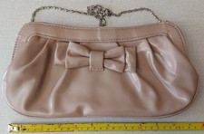 Nude Bow Clutch Bag