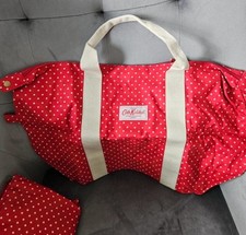 Cath Kidston Foldaway Overnight Bag BNWOT Dot Red