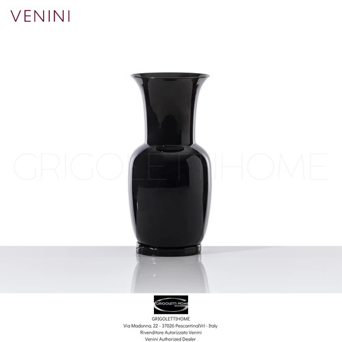 Venini opalino black flower - venini,