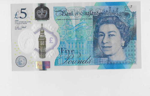 Five pound note polymer - pound,