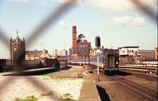 ORIGINAL RAILWAY TRAIN NEGATIVE. Deal Street signal box & TransPennine in 1989