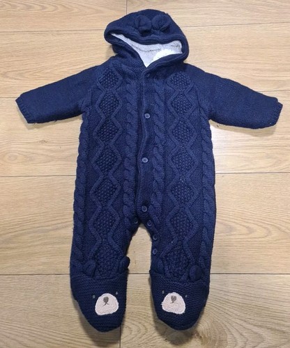Months boys snowsuit fur - 0-3,