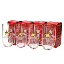 4 x Estrella New Design, White Writing With Gold Star. Bar Party. Collectables 