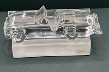 Vintage Goebel Crystal Ford Thunderbird Car Frosted & Clear Glass Figurine Read