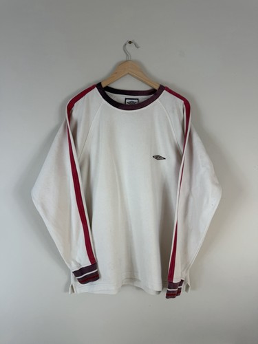 Vintage umbro white sweatshirt - white,