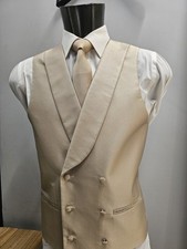 DOUBLE BREATED GOLD  WAISTCOAT