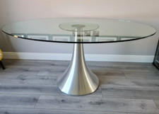 DWELL Oval Glass Dining Table