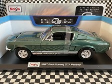 1967 Ford Mustang GTA Fastback Metalic Green MAISTO 1:18 Scale DieCast Model Car