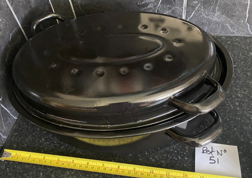 Large enamel roasting tin - roasting, with