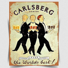 CARLSBERG BEER SIGN METAL
