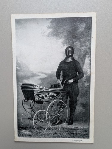 Unusual old postcard - postcard, man