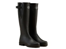 Le Chameau Women's Vierzon Black Jersey Lined Wellington Boots