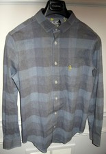 FIVE FOUR MARK MCNAIRY MENS WINDOWPANE PLAID COTTON LONG SLEEVE SHIRT SIZE S NWT