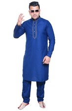 Men's Cotton Smart Causal Kurta Trouser Style Pajama Shalwar Kameez 1920