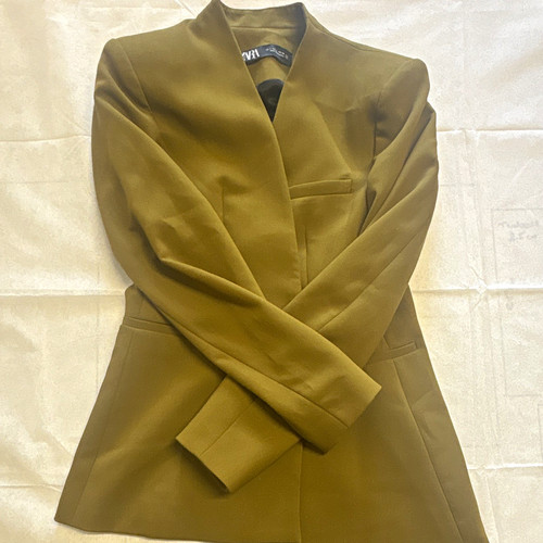 Zara women green long - green,