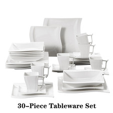 30/60 Piece White Porcelain