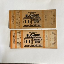 BLONDIE 2 Concert Ticket Stub