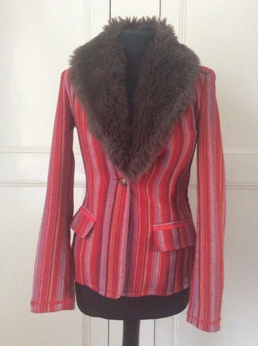 Red stripe vintage style - red,