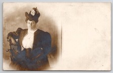 Rppc large edwardian woman - large,