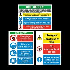 Construction Site Safety - Sticker or 6mm Correx Sign - Site Safety - Building