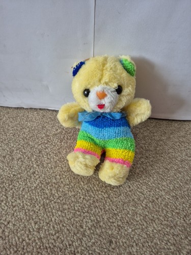Small rainbow teddy bear - small,