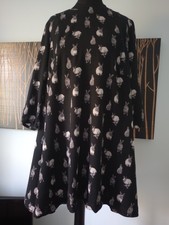 H&M Rabbit Bunny Swing Dress Black Vgc