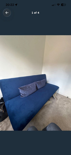Habitat matteo blue velvet - blue,