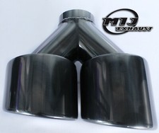 Twin Black Chrome Exhaust Tail