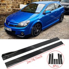 For Vauxhall Opel Astra H VXR 78.7" Gloss Side Skirt Rocker Panel Extension Lip