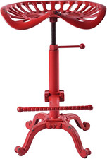 Rustic Industrial Bar Stool-Cast Iron Tractor Seat Stool-Adjustable Counter Heig