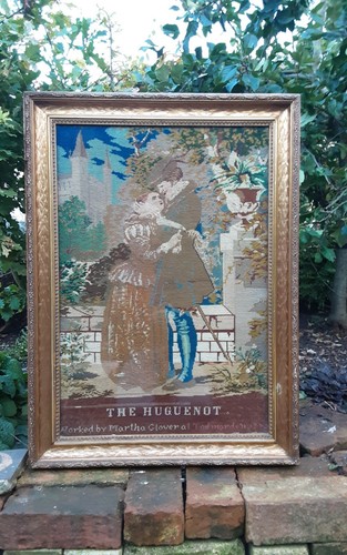 Large framed antique tapestry - large,