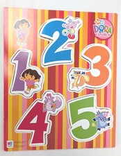 Dora the Explorer Children's Puzzle : Numbers : 5 Wood Pieces : Nick Jr : VG+