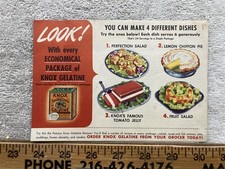 1940s 1950s Knox Gelatine