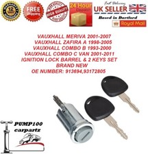 IGNITION FOR VAUXHALL MERIVA ZAFIRA A COMBO B C VAN SWITCH LOCK BARREL & 2 KEYS