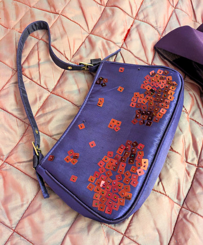 Purple satin small - satin,